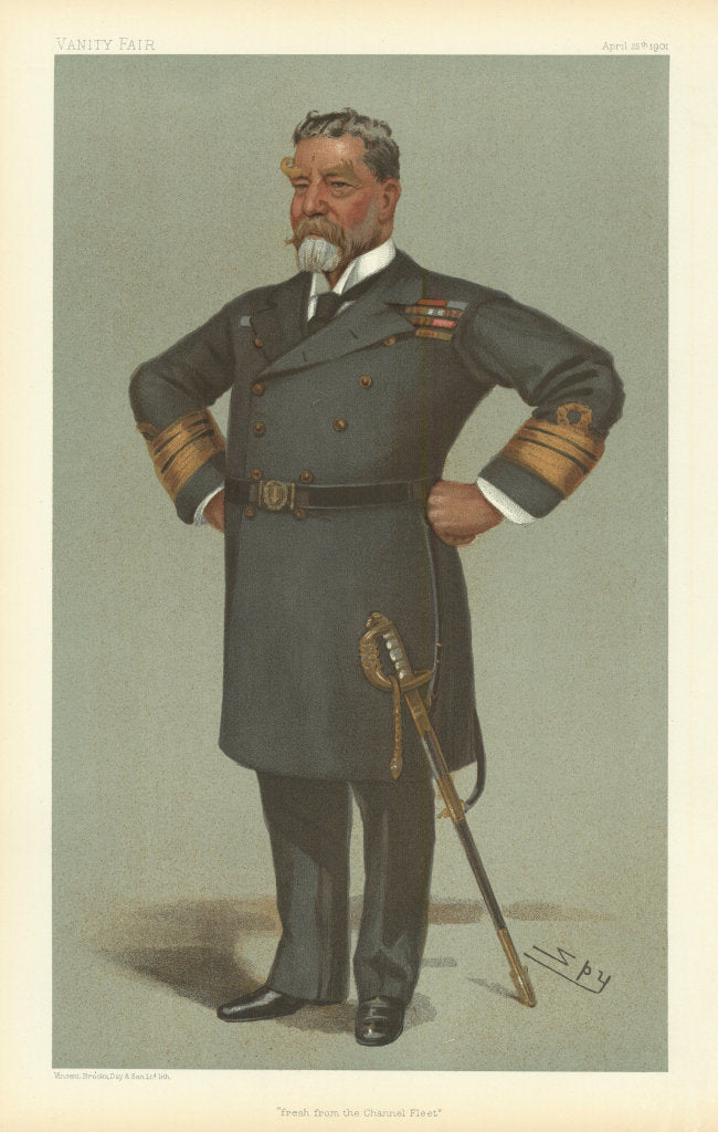 VANITY FAIR SPY CARTOON Vice-Adm Harry Rawson. Fresh from the Channel Fleet 1901